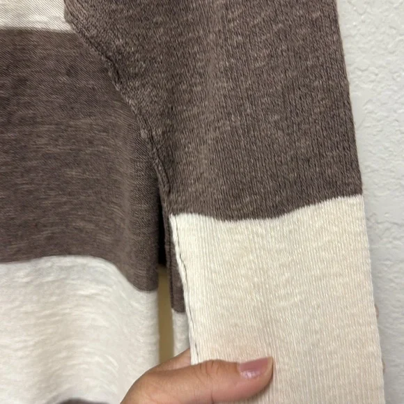 FREE PEOPLE FP Beach Brown and Cream Striped Women's Top Size Small - Picture 14 of 14